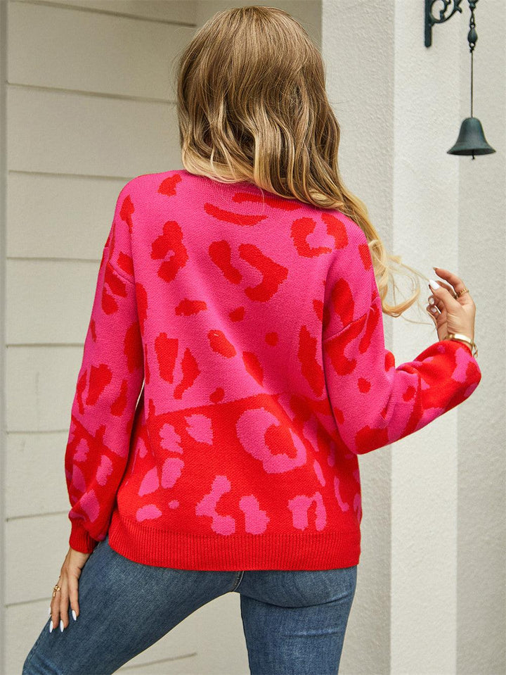 MJ Ellie Leopard Pullover Sweater - Marianne Jones