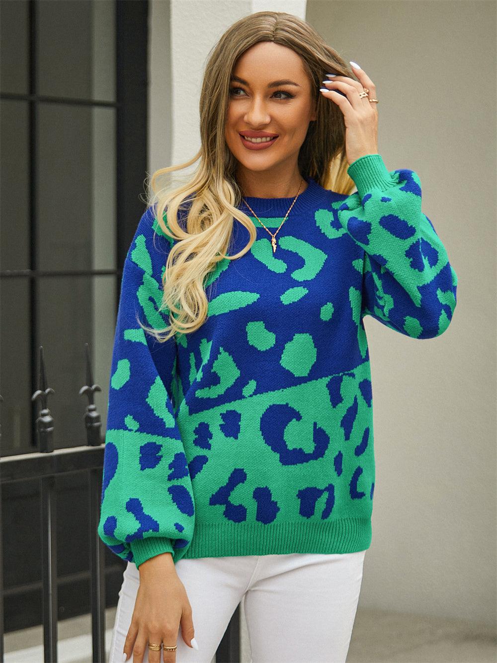 MJ Ellie Leopard Pullover Sweater - Marianne Jones