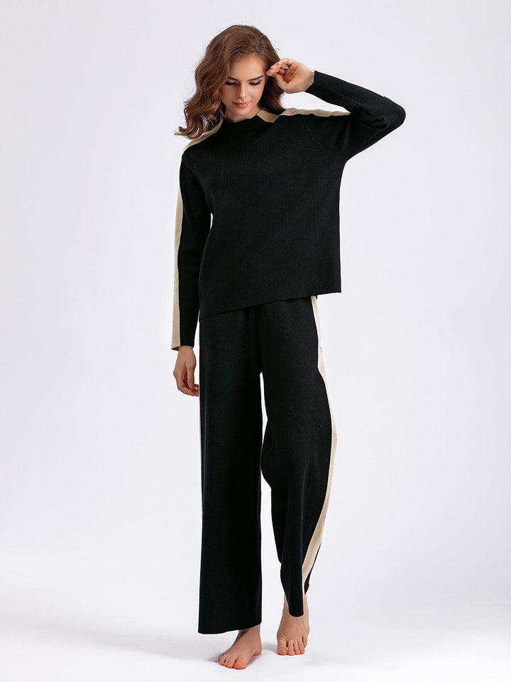 MJ Kiyomi Patchwork Sweater & Cropped Pants Set - Marianne Jones