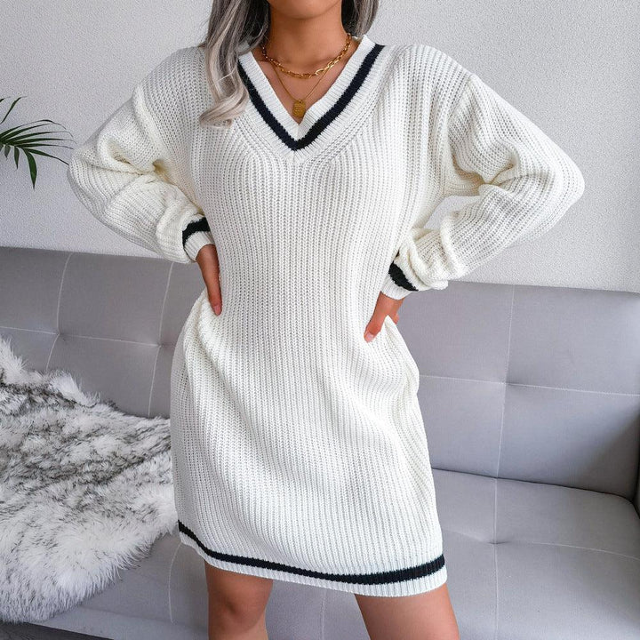 MJ Kylee College Knitted Mini Sweater Dress - Marianne Jones