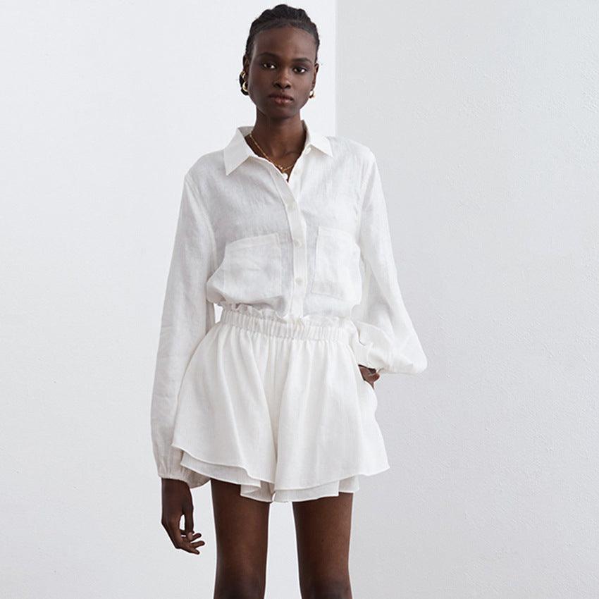 MJ Elyana Cotton Loose Shirt & Shorts Set - Marianne Jones