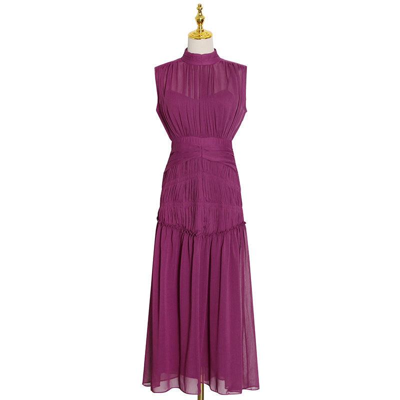 MJ Tatiana Purple Chiffon Dress - Marianne Jones
