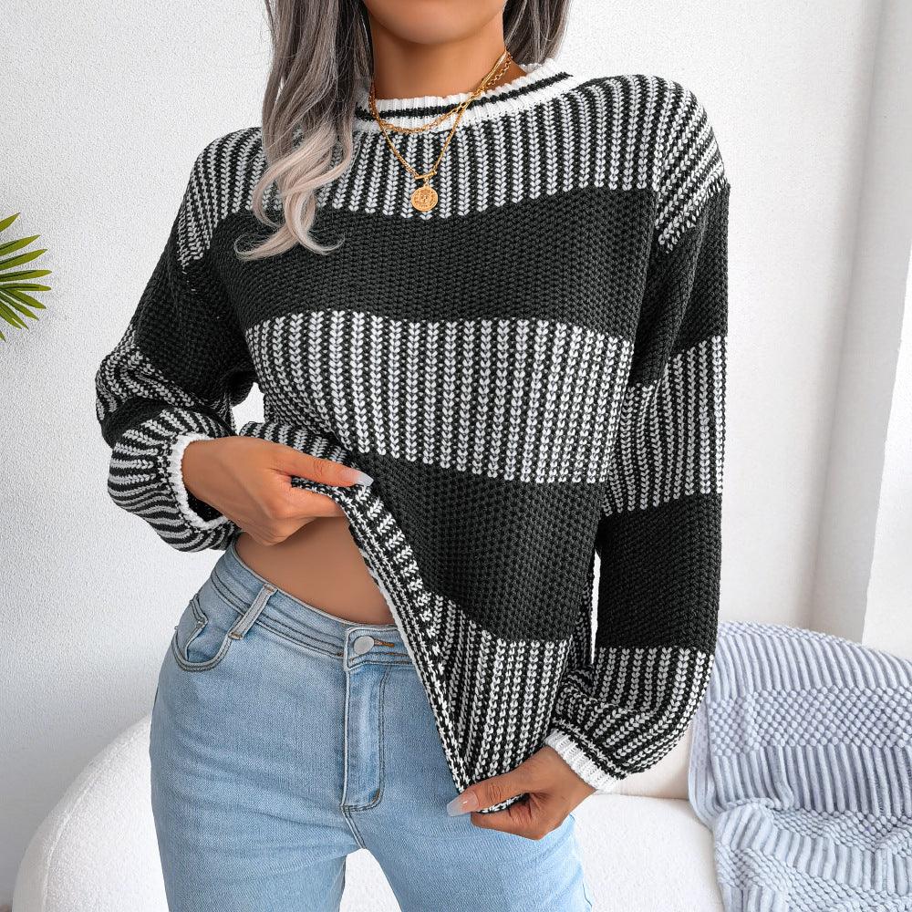 MJ Cecilia Striped Knitted Sweater - Marianne Jones
