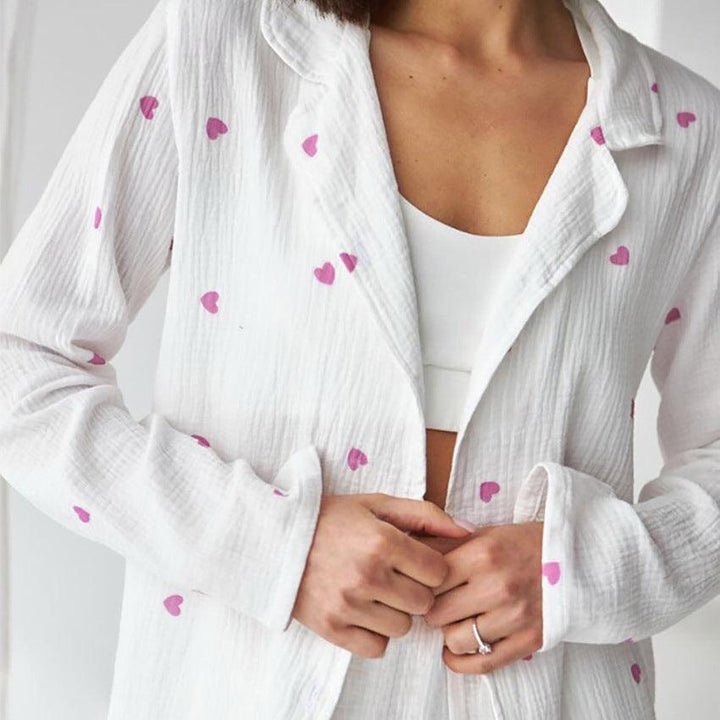 MJ Valentina Heart Cotton Pyjamas Set