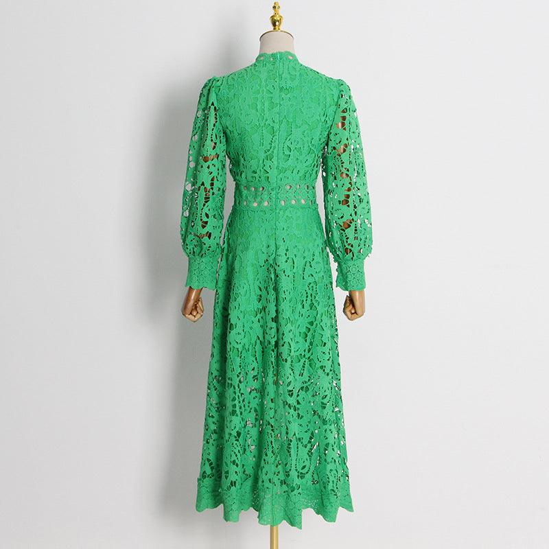 MJ Olivia Embroidery Hollow Out A-Line Maxi Dress - Marianne Jones